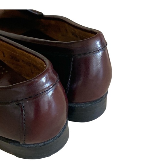 G.H.Bass Weejuns Oxblood Leather Loafers Kiltie Horse-Bit Vintage 80’s Size 6 - Picture 9 of 13